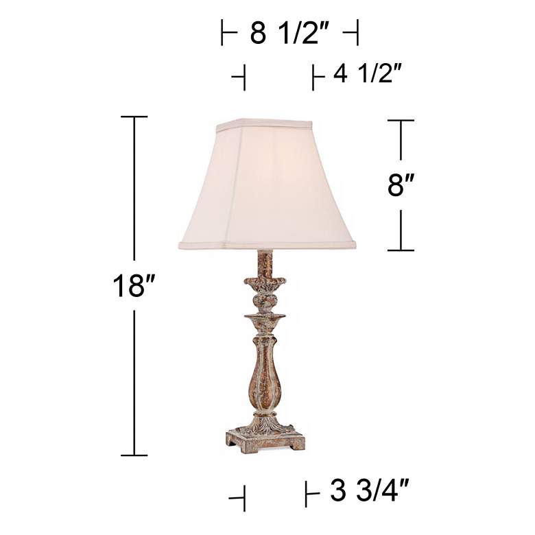Alicia High Antique Gold Candlestick Table Lamp
