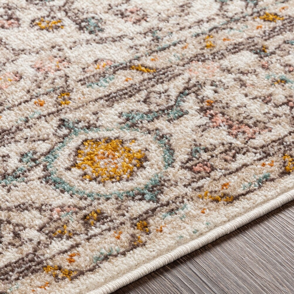 Willa Bordered Floral Area Rug