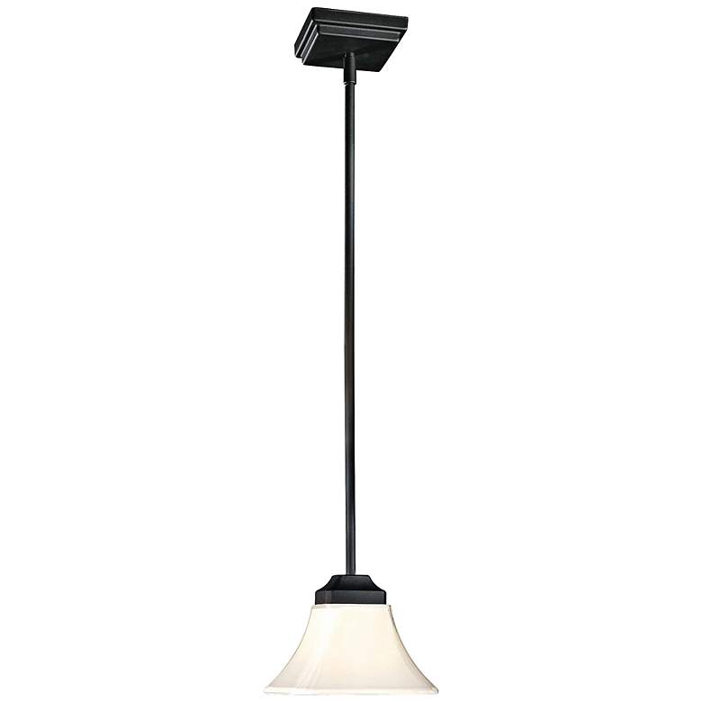 Agilis One-Light 7 3/4" Wide White Glass Mini Pendant