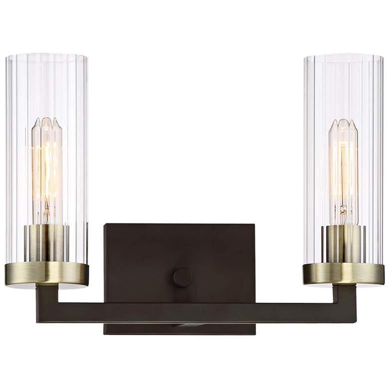 Ainsley Court 10" High Kingston Bronze 2-Light Wall Sconce