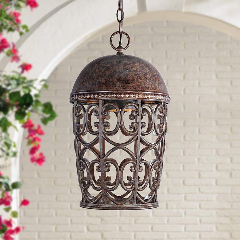 Amherst 17 1/2"H Burnt Umber Outdoor Hanging Light