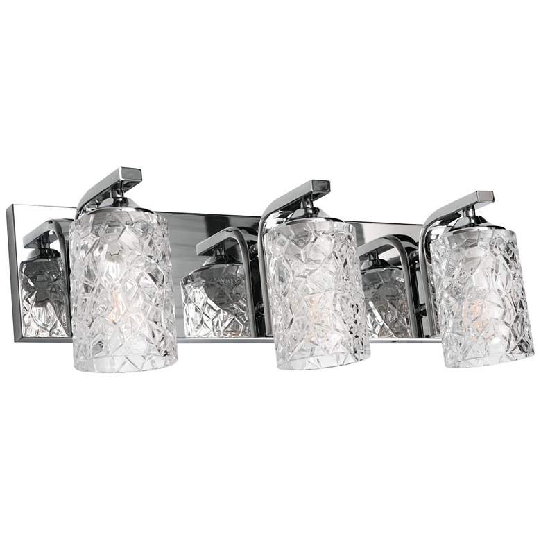 Annabel 20.75" Wide Polished Chrome Bath Light with Clear Glass