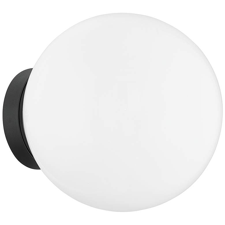 Ansel 10" High Textured Black Outdoor Wall Light