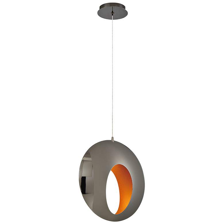 Arlington 13 1/4" Wide Blackened Chrome LED Pendant Light