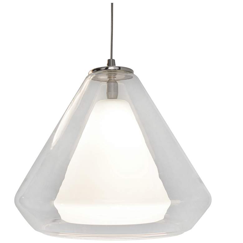 Armitage LED Pendant - 4000K - 120V - Satin Nickel - Clear