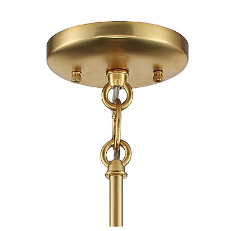 Aureum 7"W Honey Gold and White Open Cage Mini Pendant Light