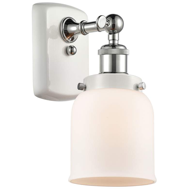 Ballston Urban Bell 5" Incandescent Sconce - White & Chrome - White