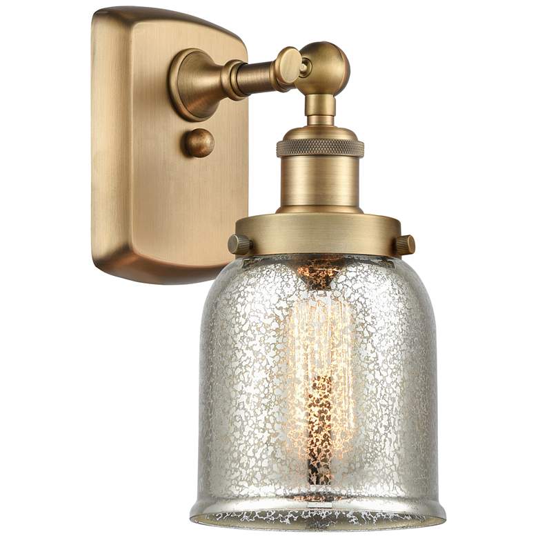 Ballston Urban Bell 5" LED Sconce - Brass Finish - Mercury Shade