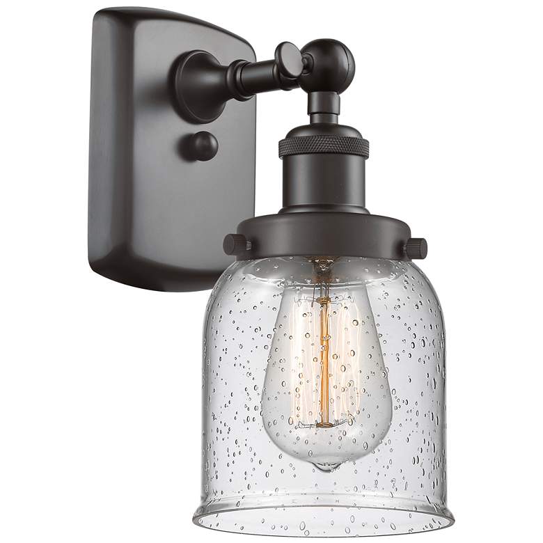 Ballston Urban Bell 5" LED Sconce - Bronze Finish - Seedy Shade