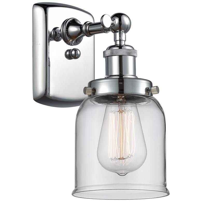 Ballston Urban Bell 5" LED Sconce - Chrome Finish - Clear Shade