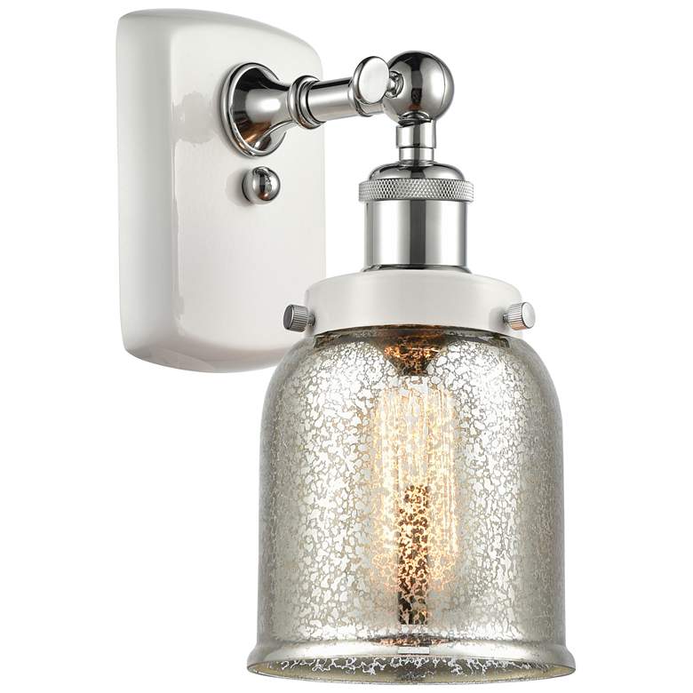 Ballston Urban Bell 5" LED Sconce - White & Chrome Finish - Mercury