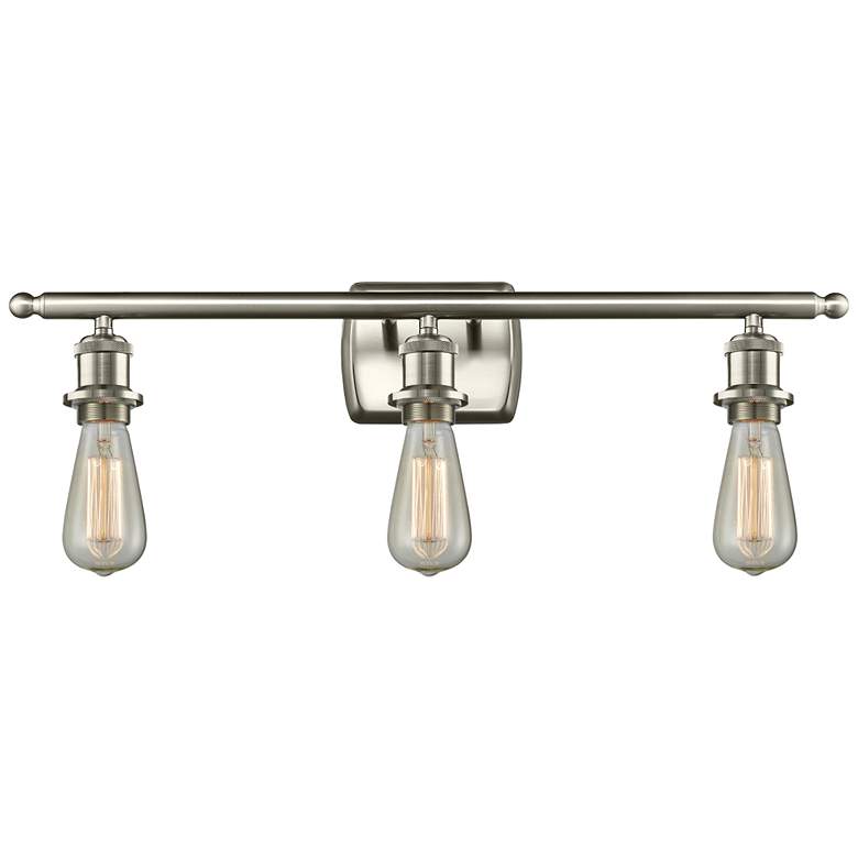 Bare Bulb 3 Light 26" LED Bath Light - Brushed Satin Nickel