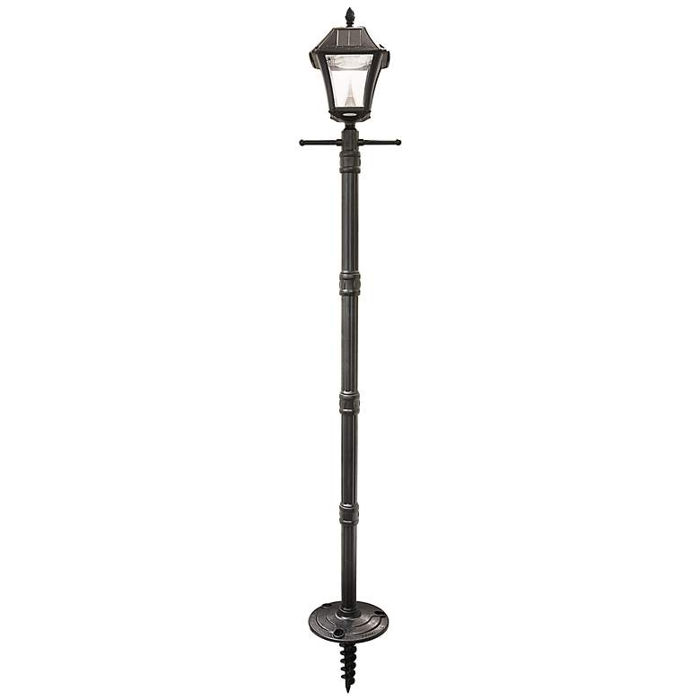 Baytown 78" High 1-Light Solar LED Post Light in Black