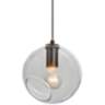 Besa Maestro 8 8"W Bronze and Smoke Glass Mini Pendant Light