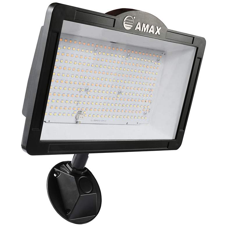 Black 8 1/2" High Dusk-to-Dawn LED Outdoor Flood Light