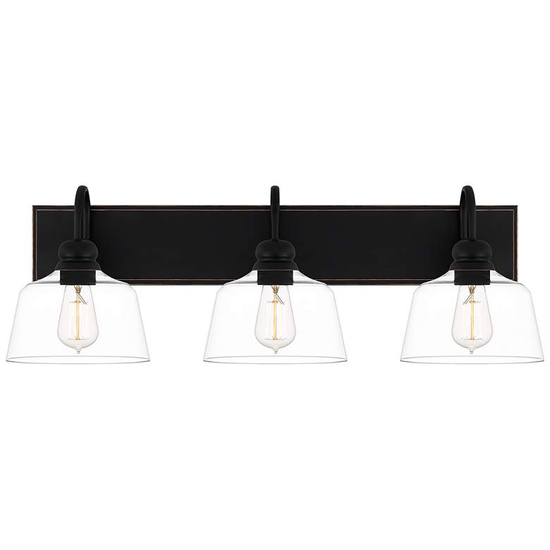 Blanton 3-Light Matte Black Bath Light