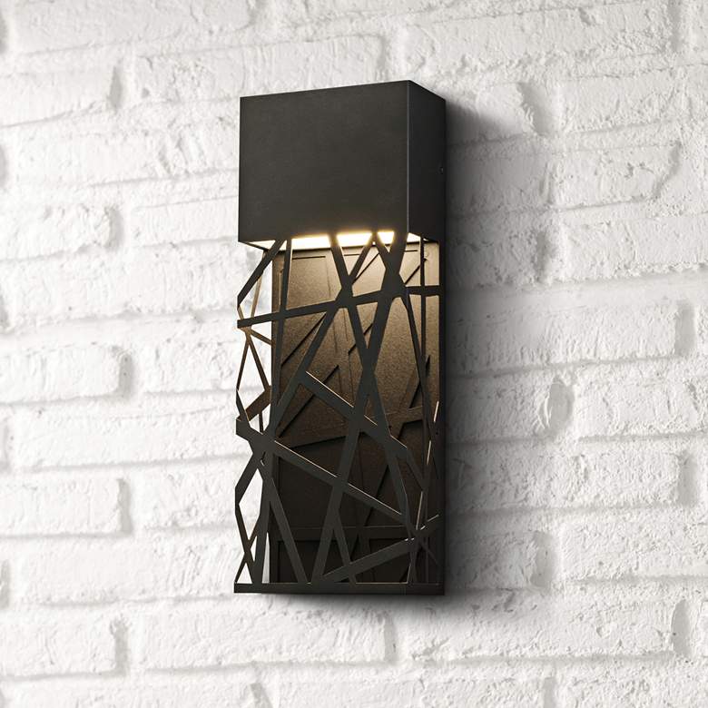 Boon 16" High Black Powder Coated LED Outdoor Wall Light