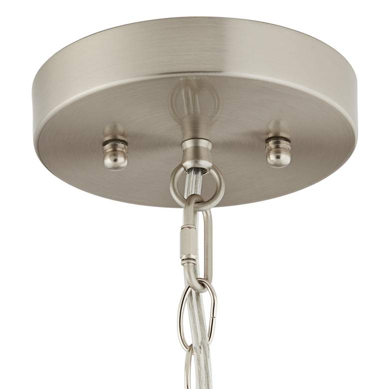 Brushed Nickel Plug-In Hanging Swag Chandelier with Edison Style LED Bulb