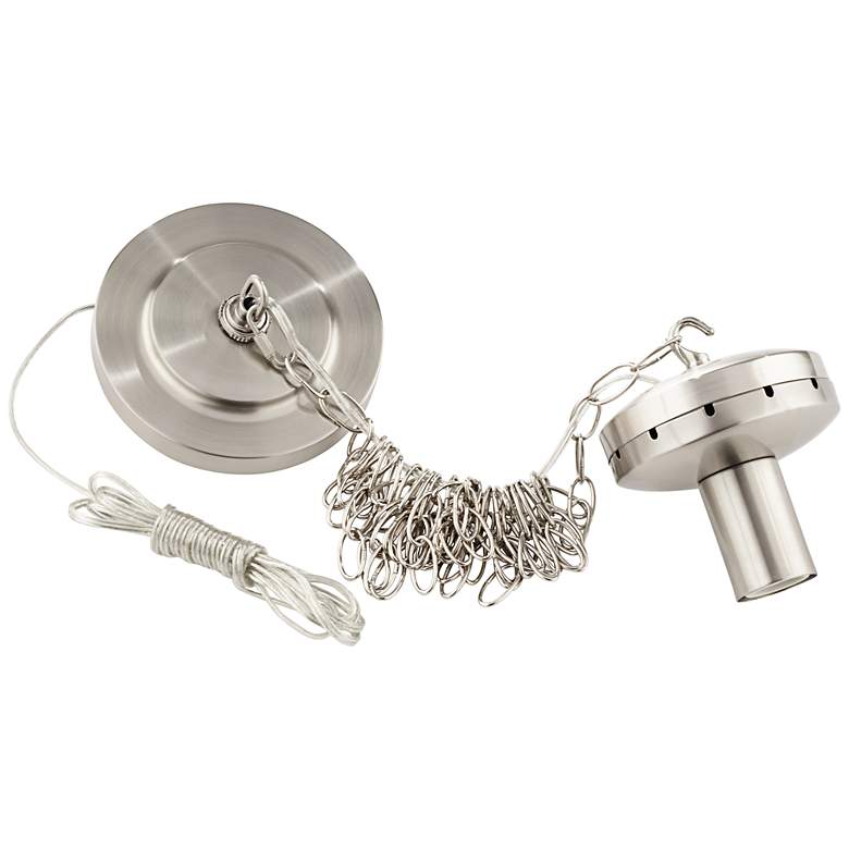 Brushed Steel Hardwired DIY Pendant Light Adapter