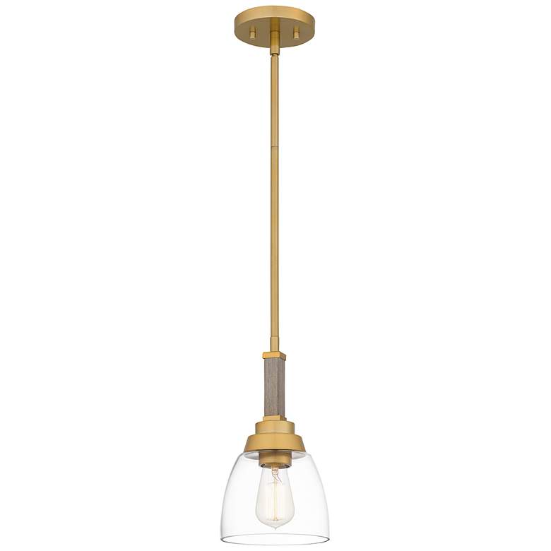 Burkett 1-Light Light Gold Mini Pendant