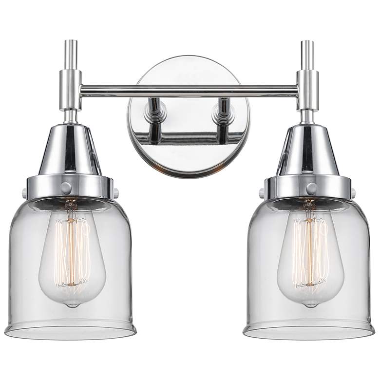 Caden Caden 2 Light 14" LED Bath Light - Polished Chrome - Clear Shade
