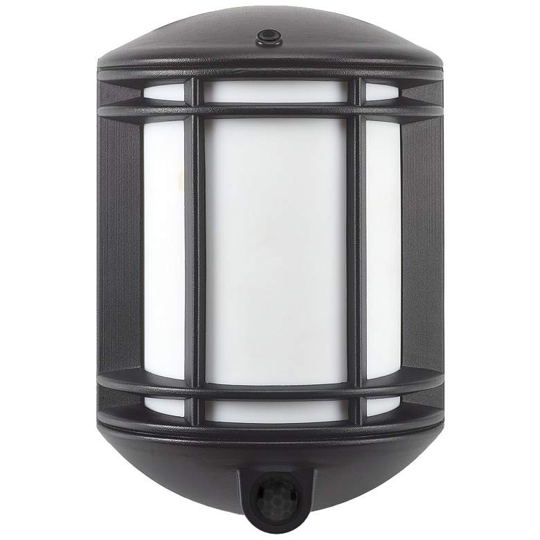 Cambridge 8 3/4"H Black Motion Sensor LED Outdoor Wall Light