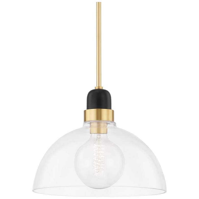 Camile 1 Light Large Pendant - Aged Brass