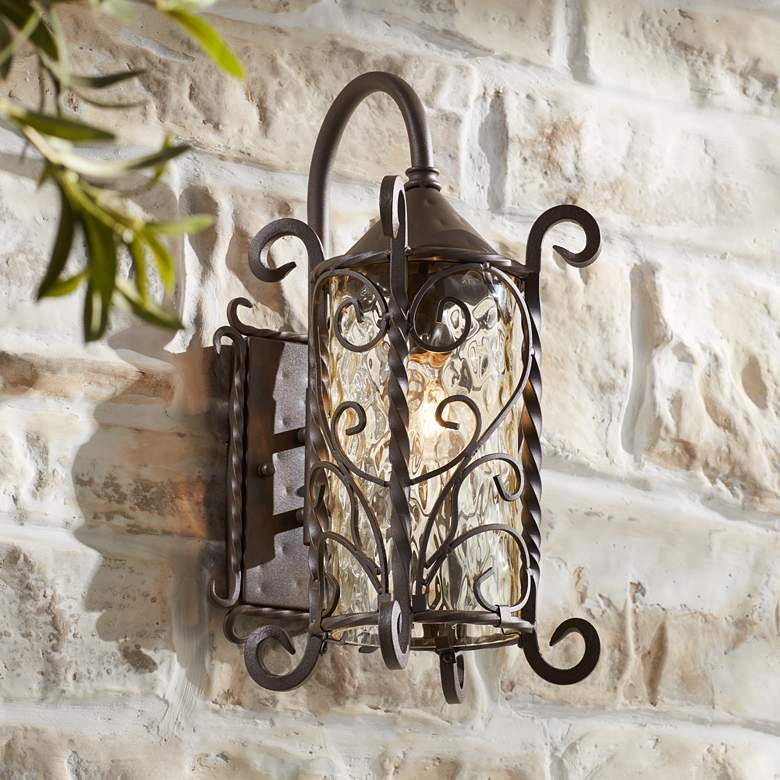 Casa Seville 18 1/2" High Iron Scroll Outdoor Wall Light