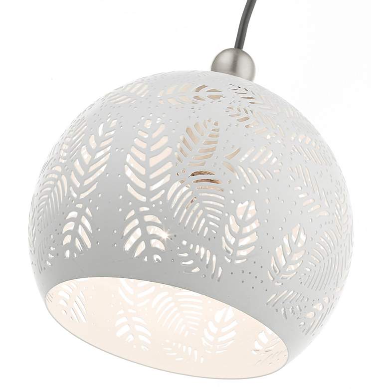 Chantily 8" Wide White Metal Globe Mini Pendant Light