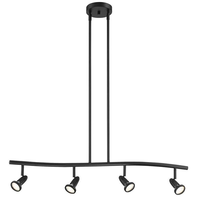 Cobra 33" Wide Black 4-Light LED Island Pendant