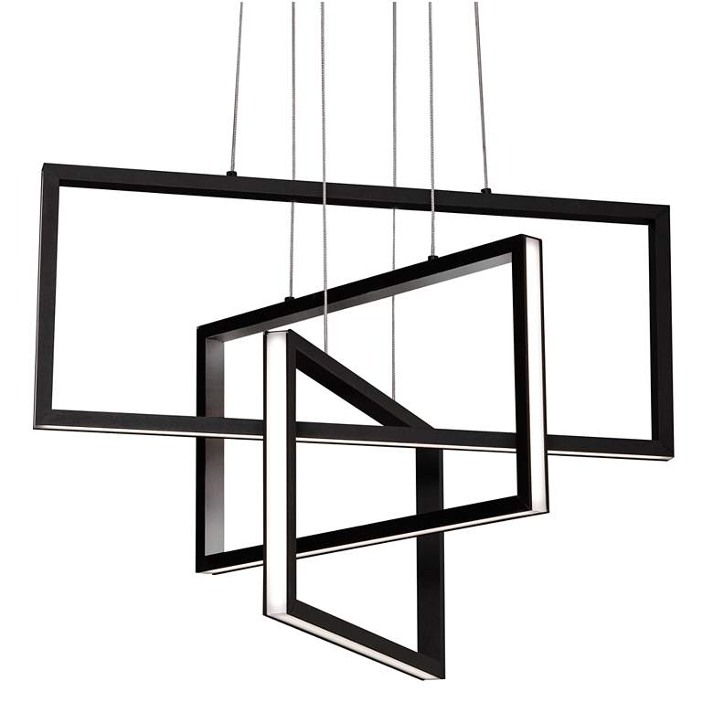 Cole 24" Wide Black 3-Light Modern LED Pendant Light