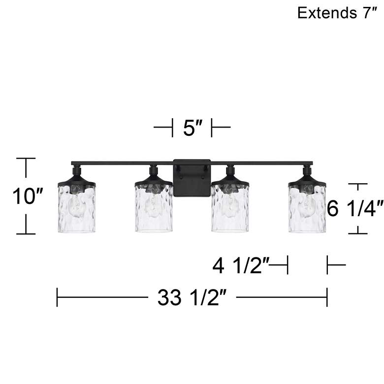 Colton 33 1/2" Wide Brushed 4-Light Vanity Bath Light