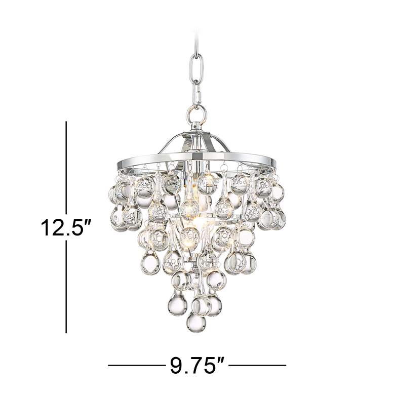 Conley 9 3/4" Wide Chrome and Clear Glass Mini Pendant
