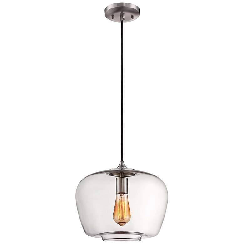Contemporary Urban 12 1/4"W Clear Glass Mini Pendant Light