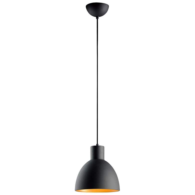 Cora 1 Light 8.75" Wide Black/Gold Pendant Light