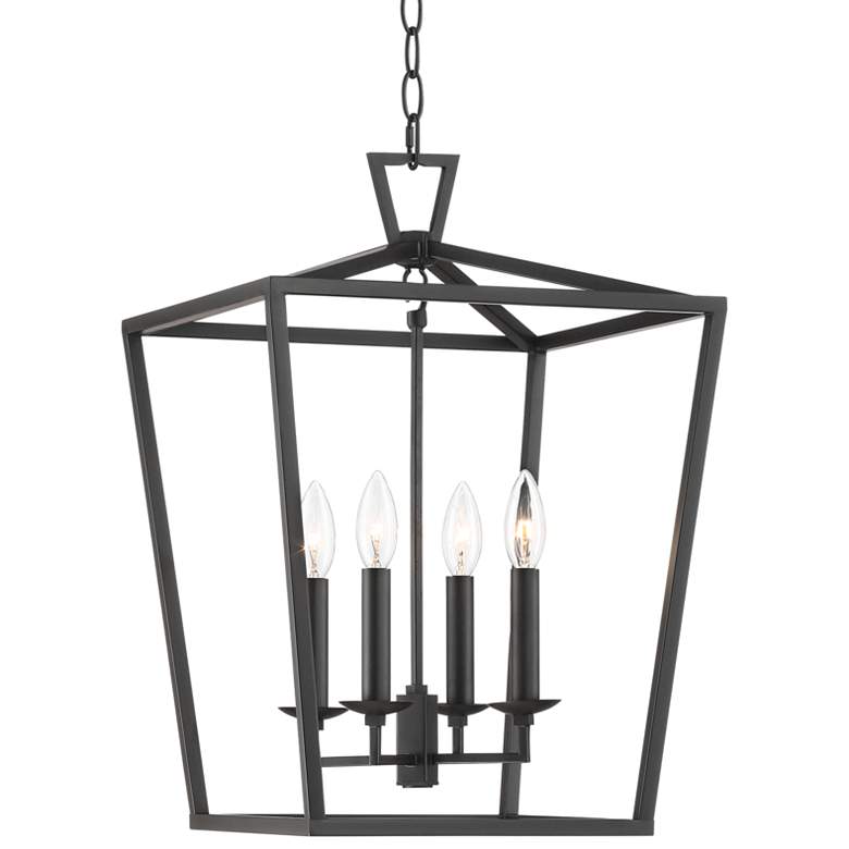 Coronado 14" Wide Oiled Bronze 4-Light Entry Pendant