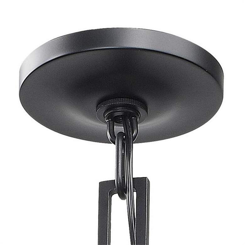 Crystorama Alston 8" Wide Matte Black 1-Light Cylinder Mini Chandelier