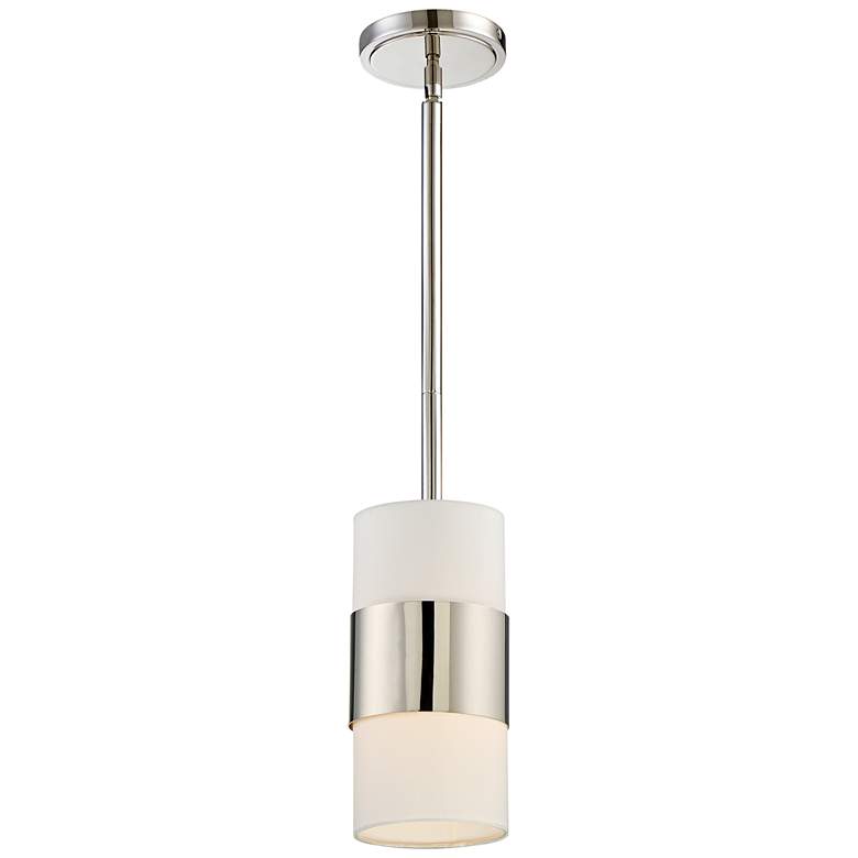 Crystorama Grayson 6" Wide Polished Nickel Mini Pendant