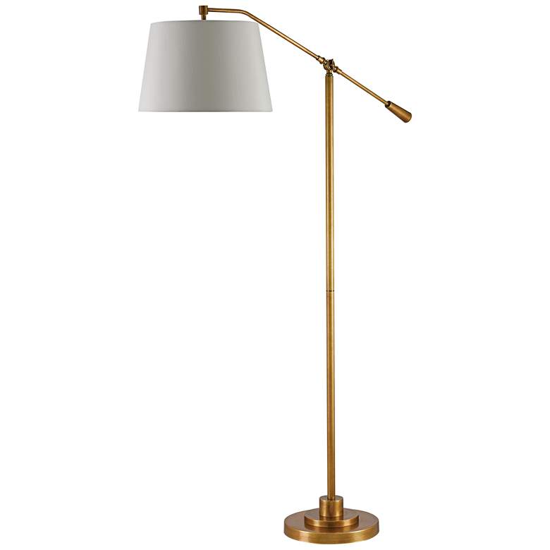 Currey and Company Maxstoke Brass Adjustable Floor Lamp