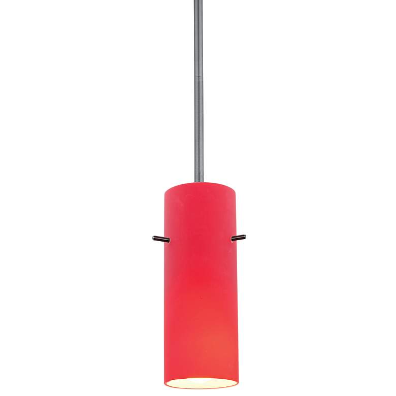 Cylinder 4" Wide Glass LED Mini Pendant