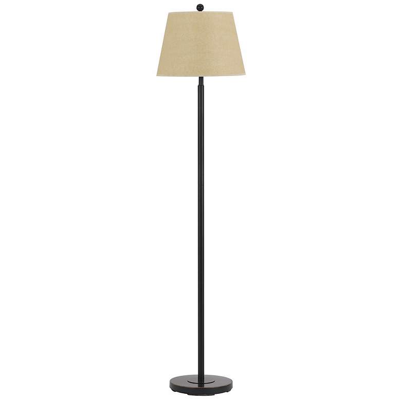 Dark Bronze Hard Back Shade 60" High Floor Lamp