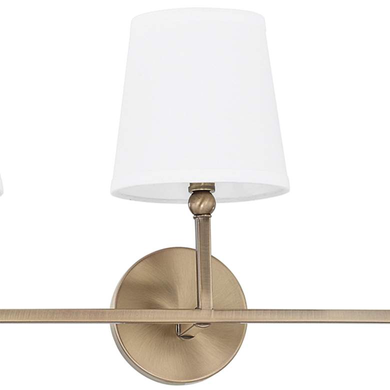 Dawson 25 1/2" Wide Aged Brass 3-Light Vanity Bath Light