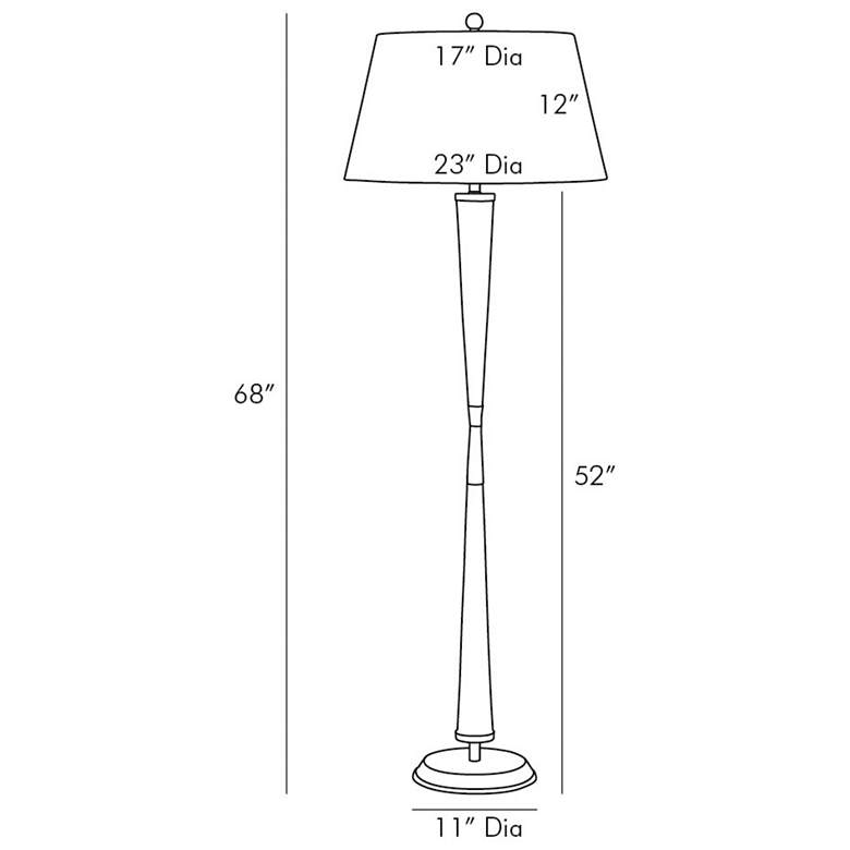 Dempsey Bronze and Vintage Brass Hourglass Floor Lamp