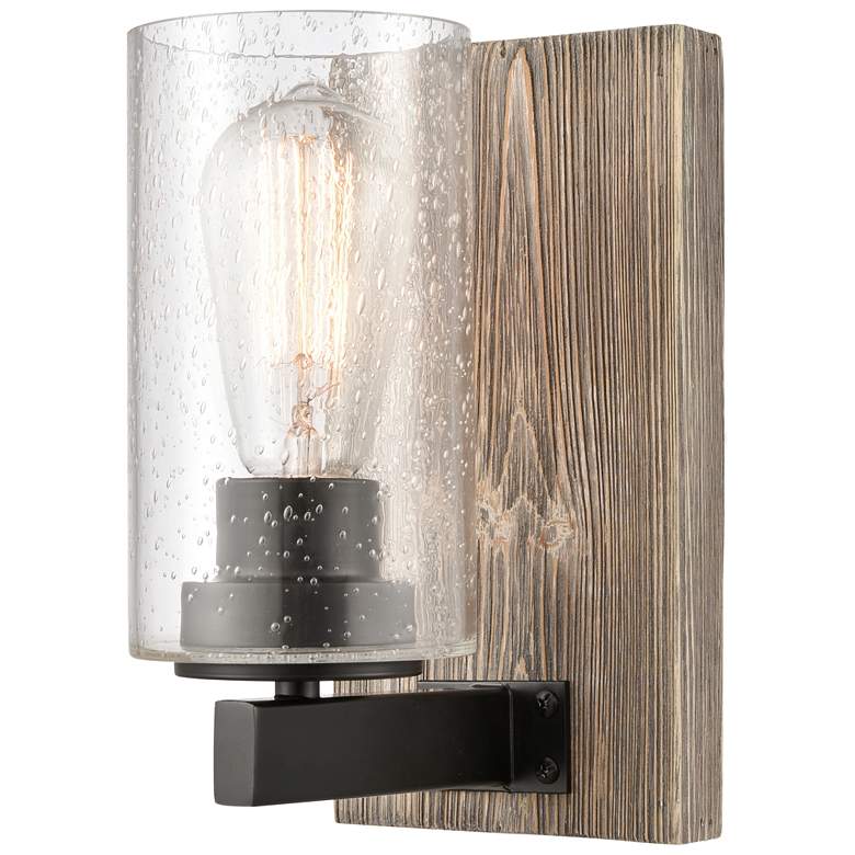 Diego 5" LED Sconce - Matte Black Finish - Seedy Shade