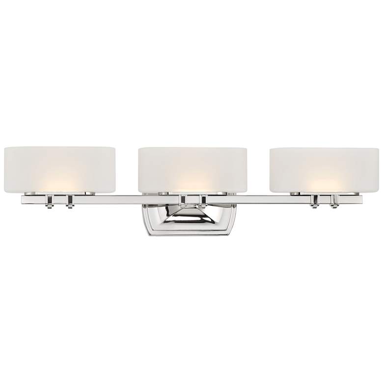 Drury 26 3/4" Wide Coal and Polished Nickel 3-Light LED Bath Light