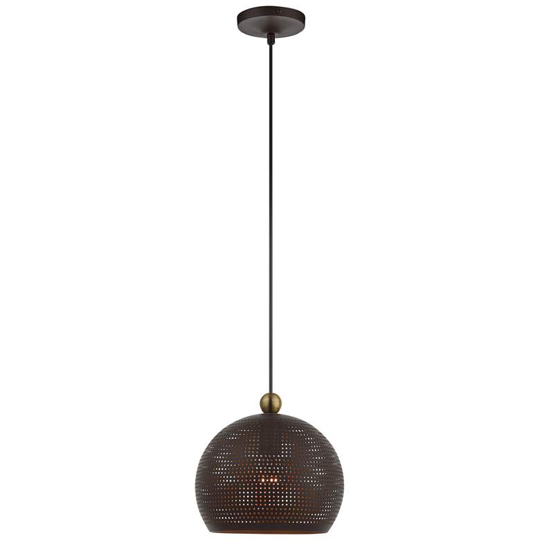 Dublin 10" Wide Bronze Metal Globe Mini Pendant Light