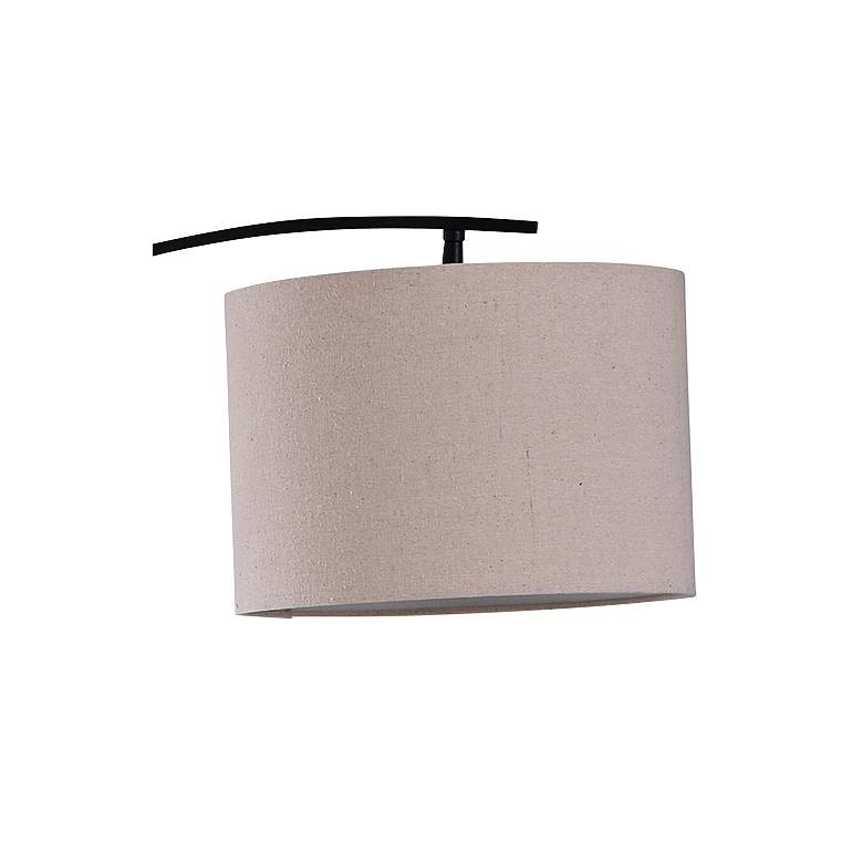 Dudley Black and Brass Metal Adjustable Arch Floor Lamp