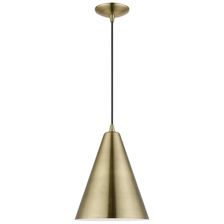 Dulce 1 Light Antique Brass Pendant