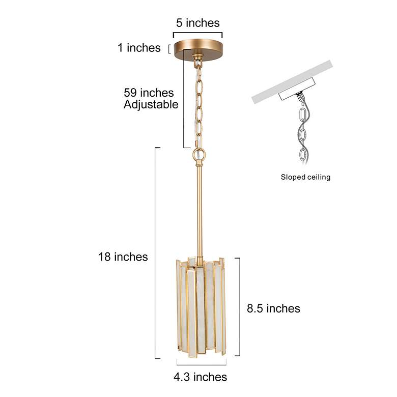 Durail 4 1/4" Wide Tiffany Gold Mini Pendant Light