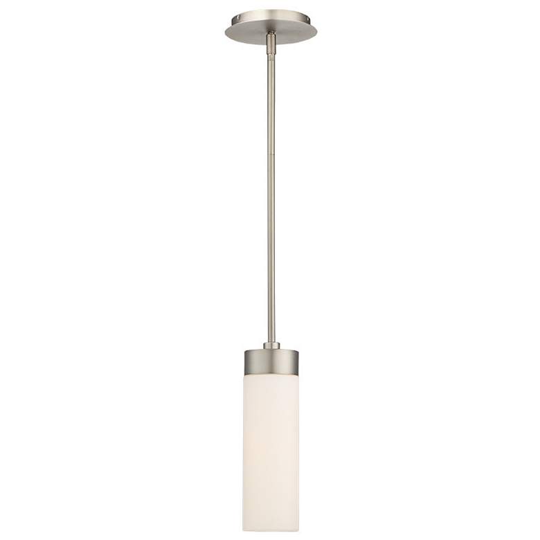 dweLED Elementum 3 1/2" Wide Satin Nickel LED Mini Pendant